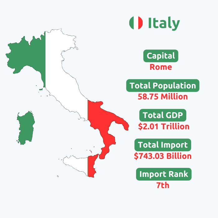 Italy Import Data | Italy Customs Data